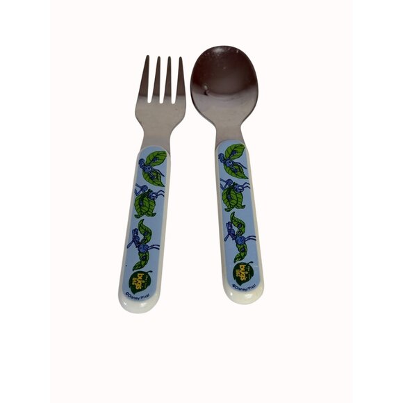 Disney Pixar A Bugs Life Childrens Fork Spoon Set Stainless Steel Toddler Utensi - Picture 11 of 12